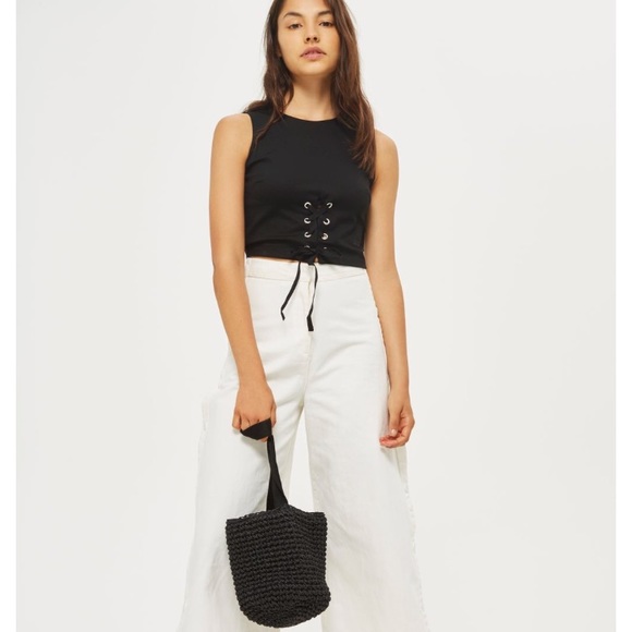 Topshop Tops - 🌟SALE🌟TOPSHOP Lace Up Front Crop Top